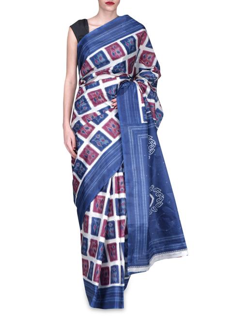 ikat print saree - 1150385 - Very Small Image - 1