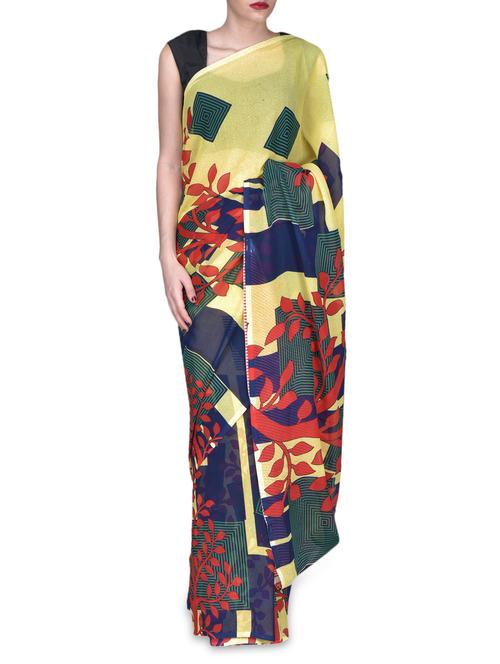 printed georgette saree - 1150412 - Very Small Image - 1