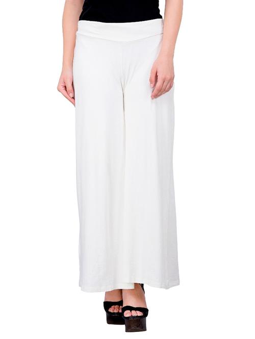 white viscose palazzos - 11504225 - Very Small Image - 1