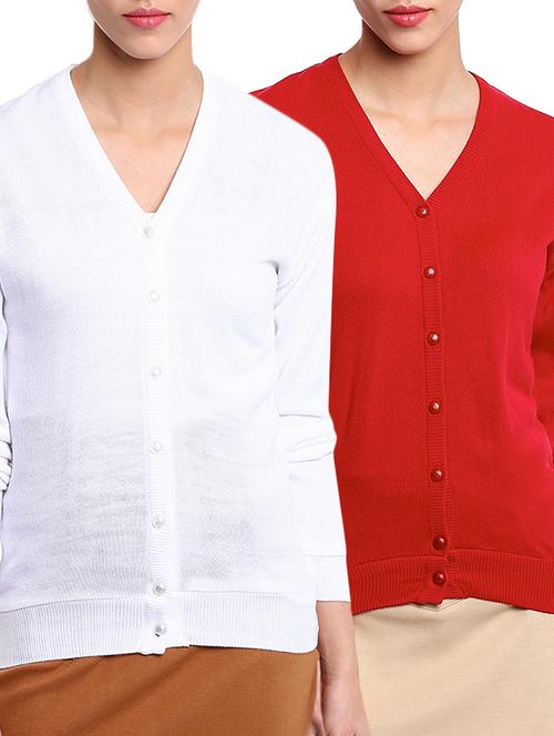 multi color woolen cardigan - 11504488 - Very Small Image - 1