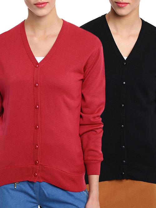 multi colored woolen cardigan - 11504490 - Very Small Image - 1