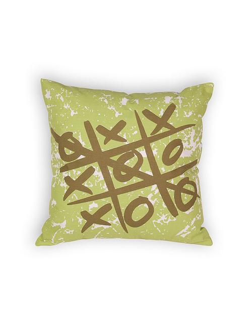 house this gaming-tic tac 100% cotton cushion cover - green - 11504587 - Very Small Image - 1