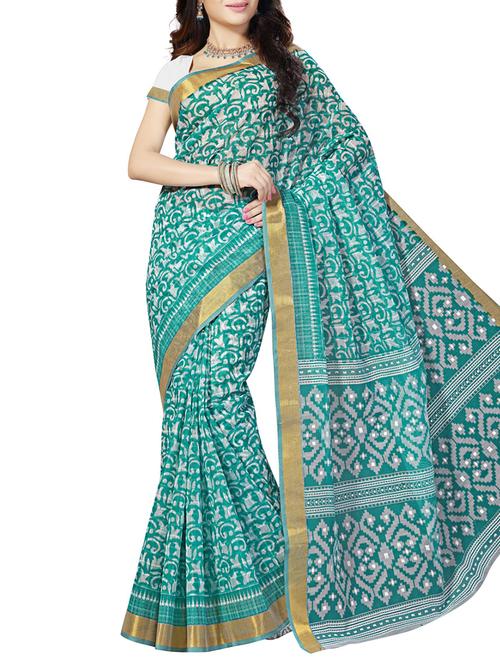 multi colored cotton saree with blouse - 11506945 - Very Small Image - 1