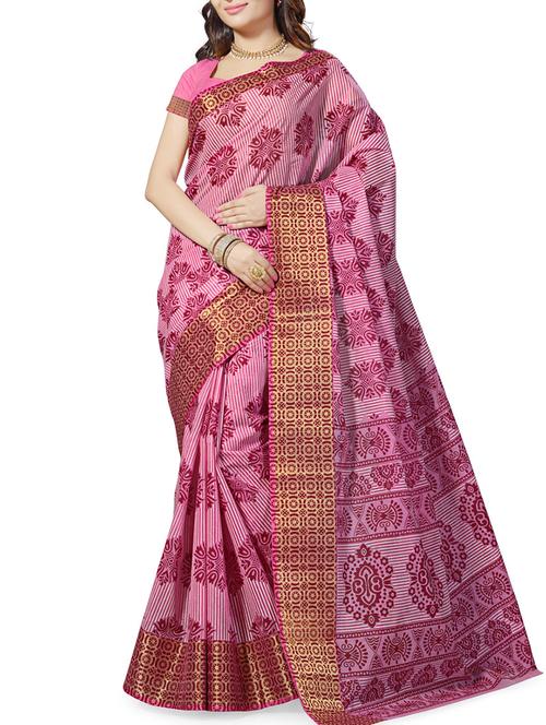 multi colored cotton saree with blouse - 11506964 - Very Small Image - 1
