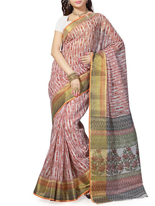 multi colored cotton saree with blouse - 11506966 - Very Small Image - 1
