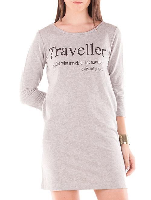 grey jersey dress - 11507841 - Very Small Image - 1
