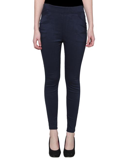 navy blue nylon jeggings - 11508339 - Very Small Image - 1