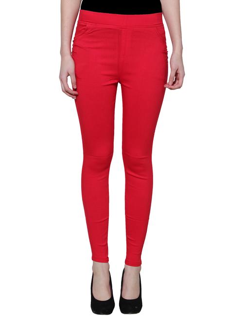 red nylon jeggings - 11508342 - Very Small Image - 1