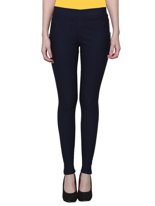navy blue nylon jeggings - 11508359 - Very Small Image - 1