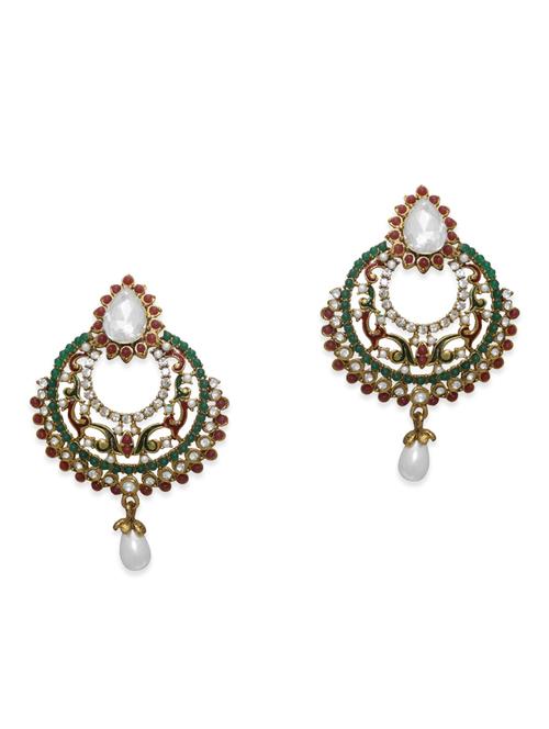 multicolored embellished zinc earrings - 11509055 - Very Small Image - 1