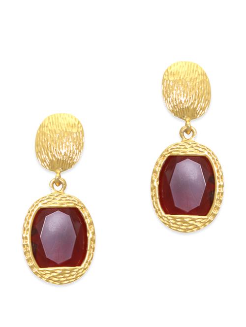 red embellished zinc earrings - 11509071 - Very Small Image - 1