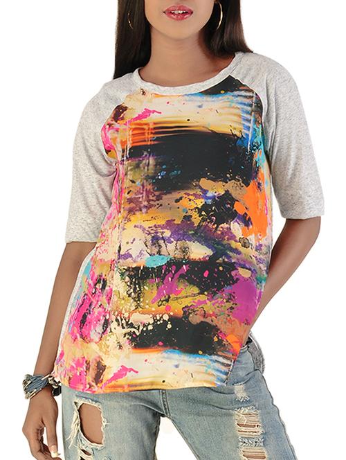 white printed cotton tee - 11509382 - Very Small Image - 1