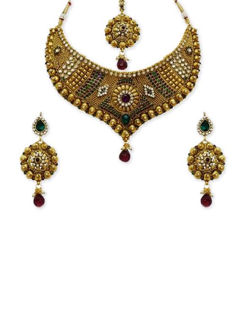 multi colored choker bridal necklace - 11510127 - Very Small Image - 1