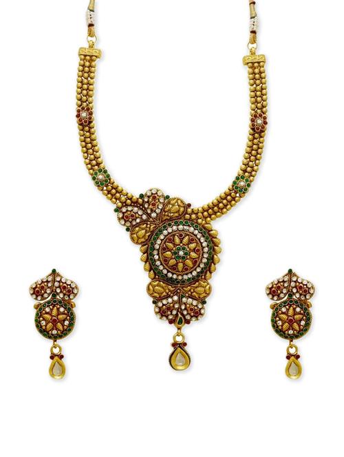 ruby green necklace set - 11510154 - Very Small Image - 1