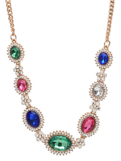 Multicolored metallic embellished neckpiece - 1151052 - Very Small Image - 1
