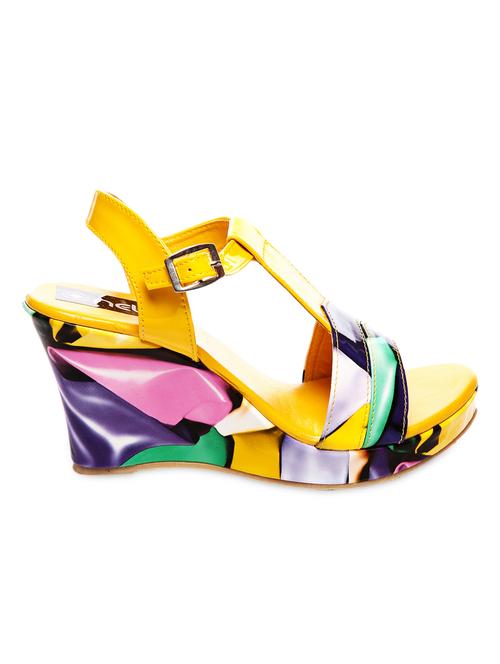 Multicolour faux leather sandals - 1151411 - Very Small Image - 1