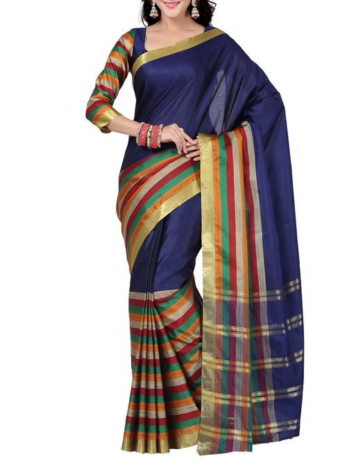 multi colored art silk saree with blouse - 11515808 - Very Small Image - 1