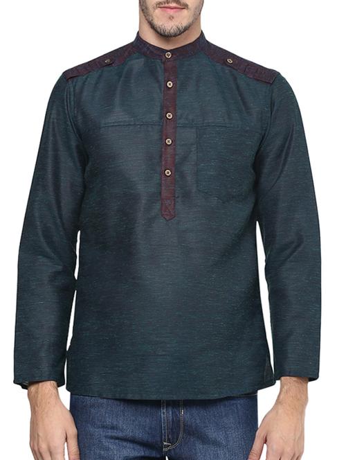 green cotton kurta - 11517155 - Very Small Image - 1