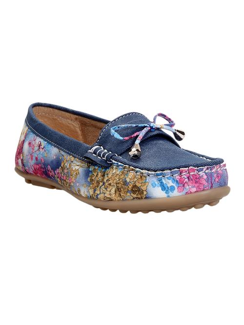 blue faux leather slip on moccasins - 11517530 - Very Small Image - 1