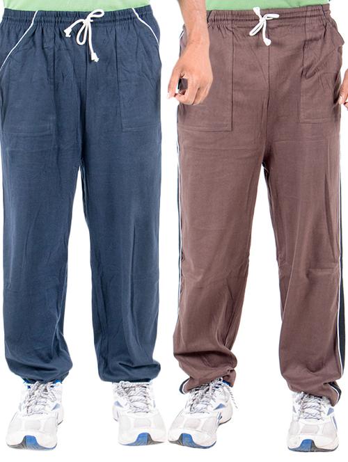 multi colored cotton full length track pant - 11517664 - Very Small Image - 1