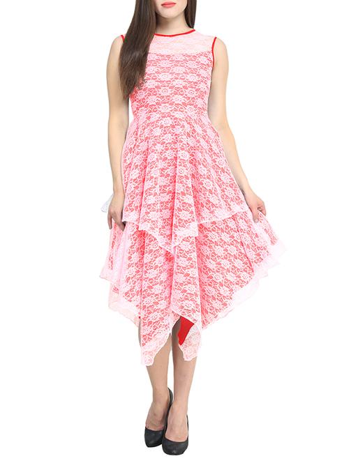 red polyester dress - 11519428 - Very Small Image - 1
