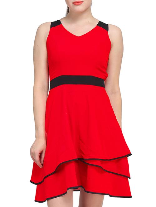 contrast detail layered dress - 11519432 - Very Small Image - 1