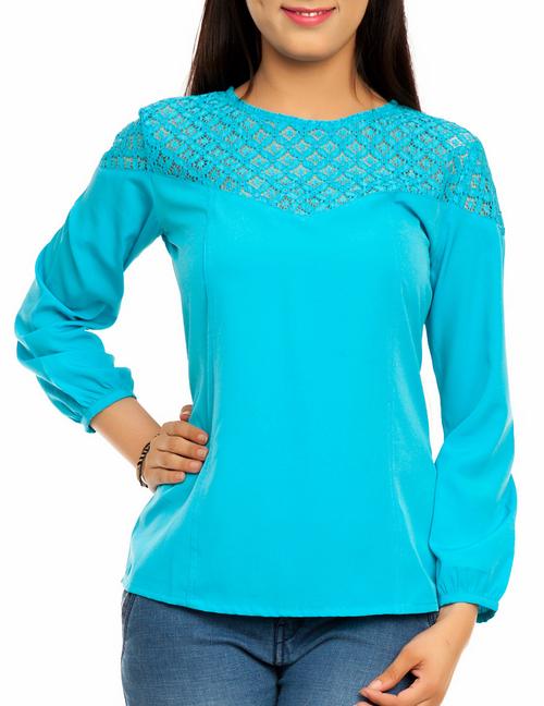 key hole back lace panel top - 11519488 - Very Small Image - 1