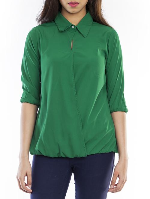 green polyester regular top - 11519495 - Very Small Image - 1