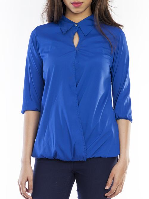 overlap front blouson top - 11519496 - Very Small Image - 1