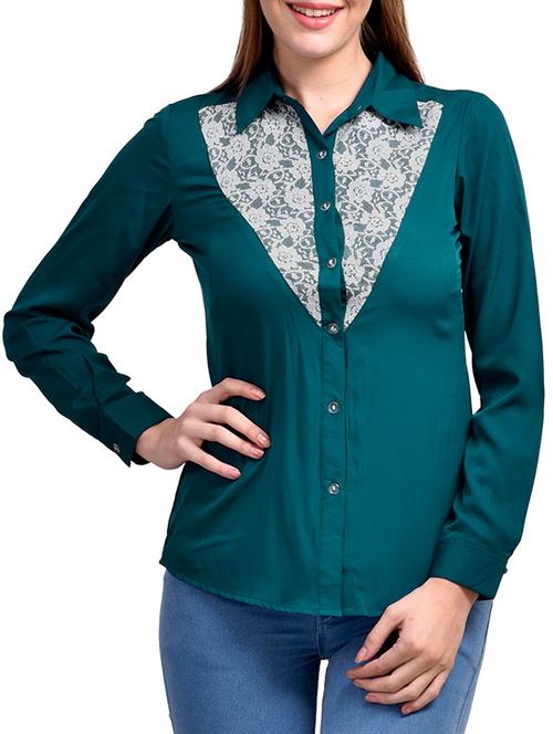 lace detail long sleeved top - 11519520 - Very Small Image - 1