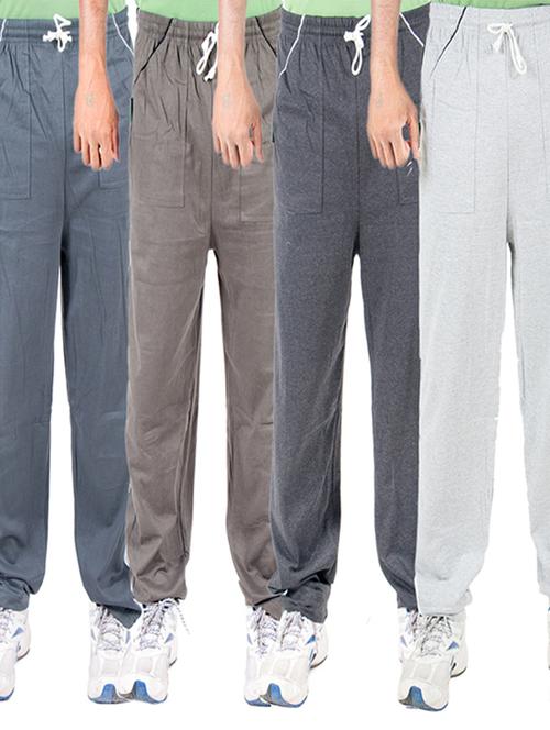 multi colored cotton full length track pant - 11520500 - Very Small Image - 1