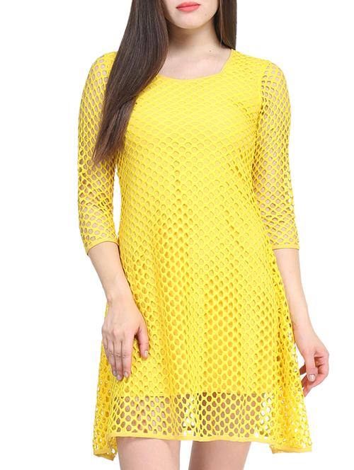 yellow polyester dress - 11521359 - Very Small Image - 1