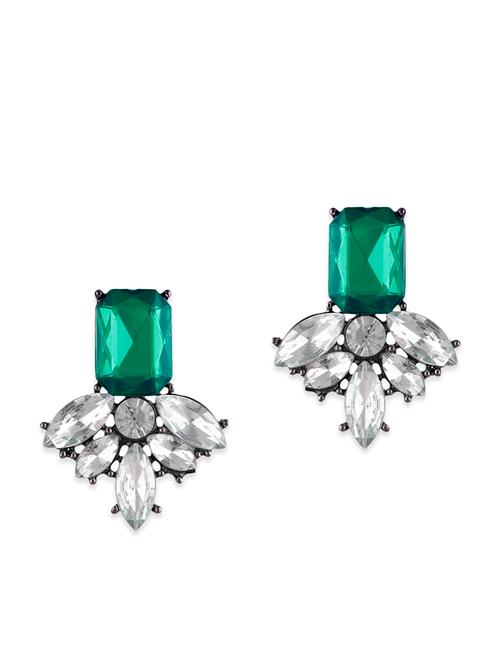 green color, metal alloy stud earrings - 11522493 - Very Small Image - 1