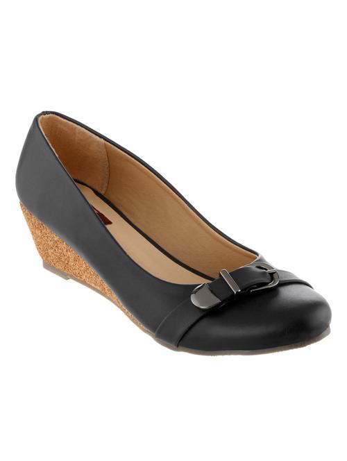black faux leather wedge - 11523960 - Very Small Image - 1