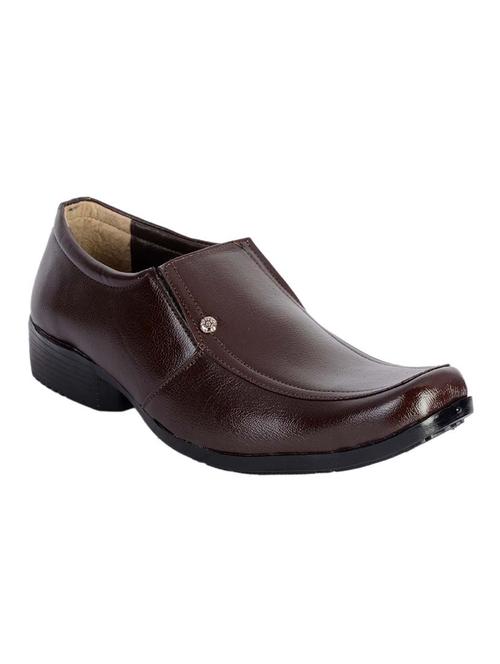 brown faux leather formal shoes - 11524652 - Very Small Image - 1
