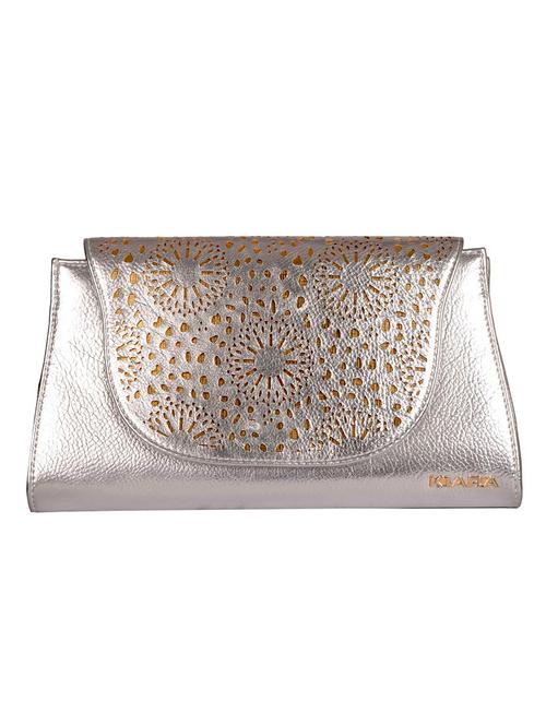silver leatherette clutch - 1152472 - Very Small Image - 1