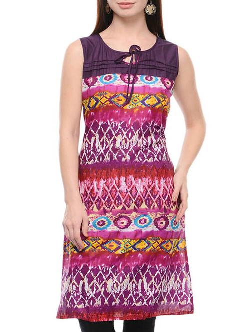 multi colored cotton printed kurta - 11529551 - Very Small Image - 1