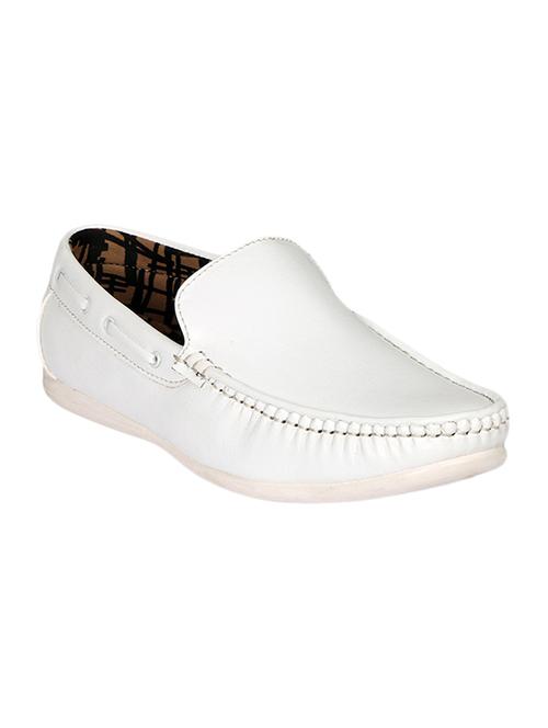 white faux leather loafers - 11529825 - Very Small Image - 1
