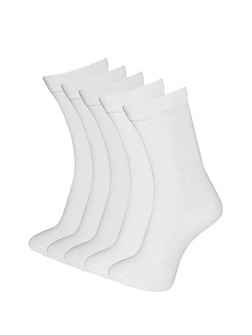 white cotton socks set of 5 - 11529877 - Very Small Image - 1