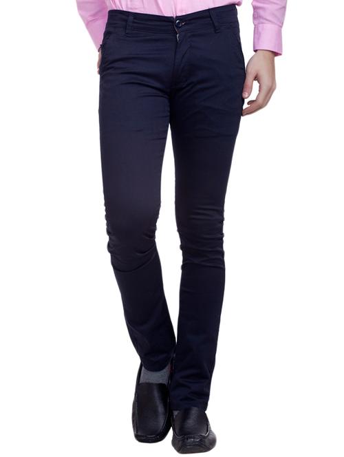 dark blue cotton chinos - 11529940 - Very Small Image - 1