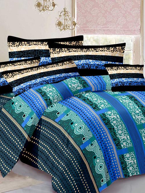 cotton traditional pink double bedsheet with 2 pillow covers - 11530518 - Very Small Image - 1