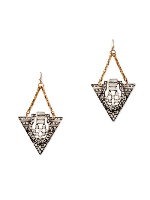 silver metal drop earring - 11531900 - Very Small Image - 1