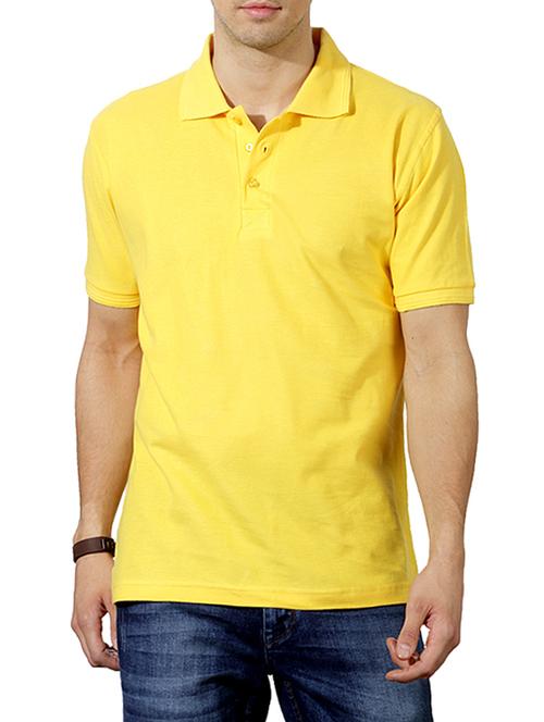 yellow polo neck cotton t-shirt - 11533013 - Very Small Image - 1