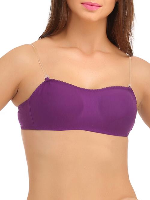 purple cotton tube bra - 11533412 - Very Small Image - 1