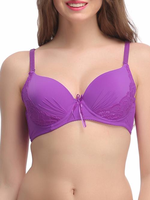 purple lace push up bra - 11533443 - Very Small Image - 1