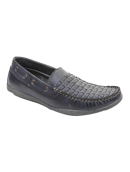 black leather textured slip on loafer - 11534505 - Very Small Image - 1