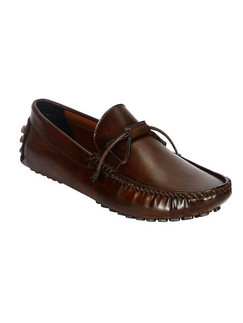 brown leatherette slip on loafer - 11534539 - Very Small Image - 1