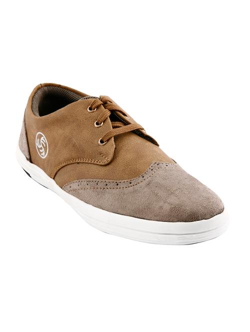 brown suede lace up sneaker - 11534636 - Very Small Image - 1