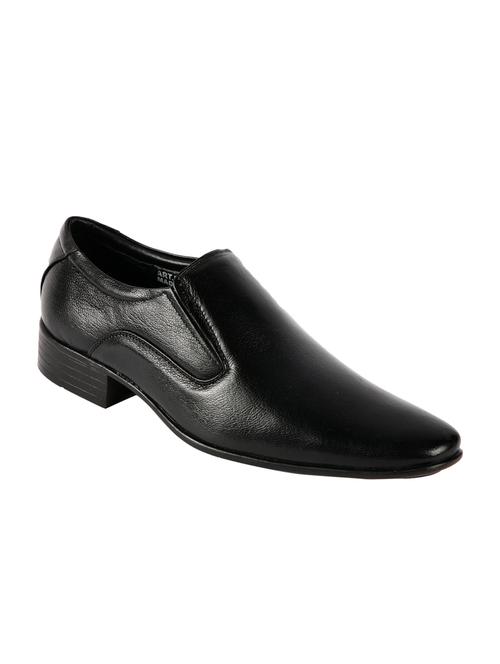 black leatherette formal slip on - 11534759 - Very Small Image - 1