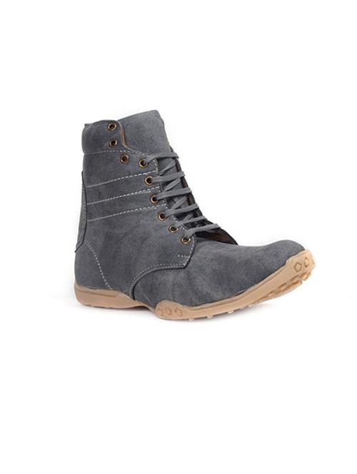 grey lace up casual boot - 11534945 - Very Small Image - 1